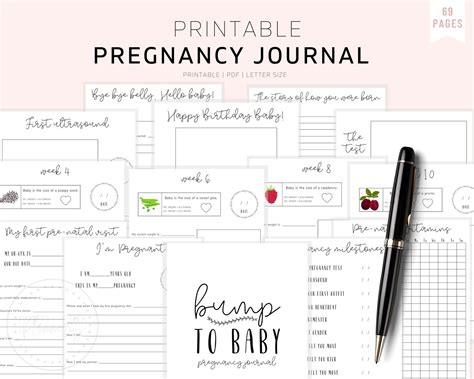 Printable Pregnancy Journal Ideas